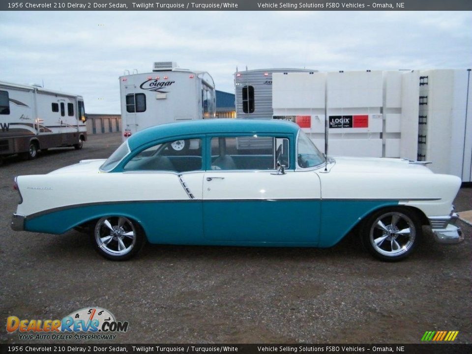 Twilight Turquoise 1956 Chevrolet 210 Delray 2 Door Sedan Photo #3