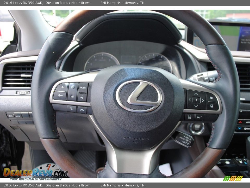 2016 Lexus RX 350 AWD Obsidian Black / Noble Brown Photo #12