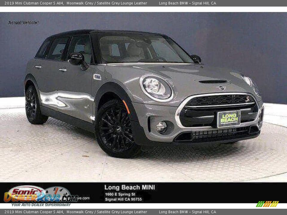 2019 Mini Clubman Cooper S All4 Moonwalk Grey / Satellite Grey Lounge Leather Photo #1