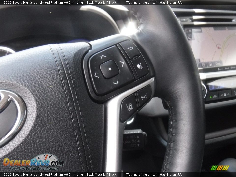 2019 Toyota Highlander Limited Platinum AWD Midnight Black Metallic / Black Photo #8