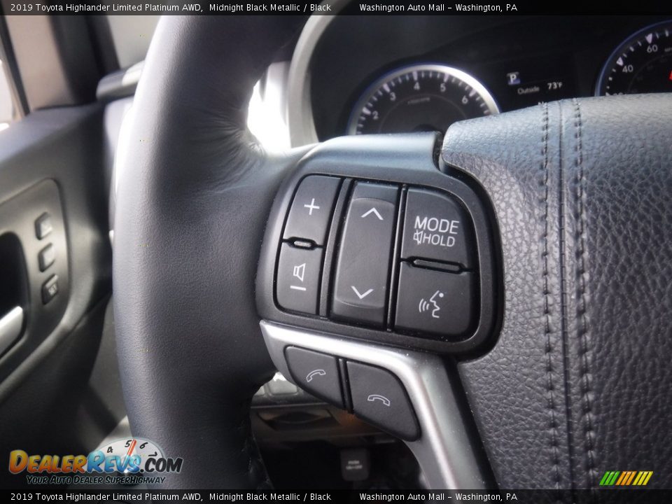 2019 Toyota Highlander Limited Platinum AWD Midnight Black Metallic / Black Photo #9