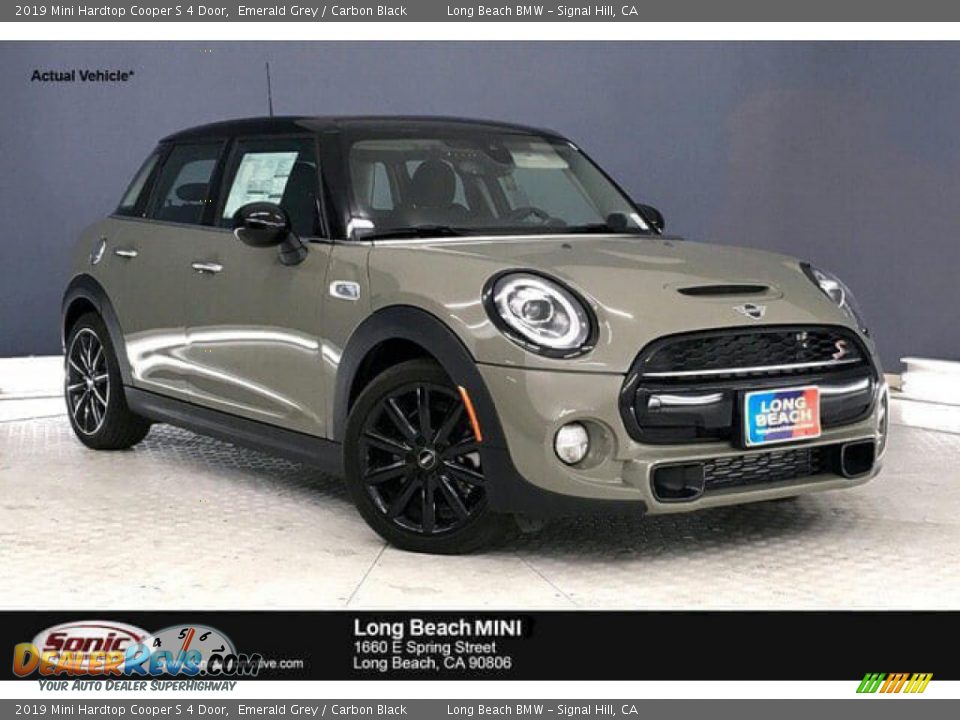 2019 Mini Hardtop Cooper S 4 Door Emerald Grey / Carbon Black Photo #1