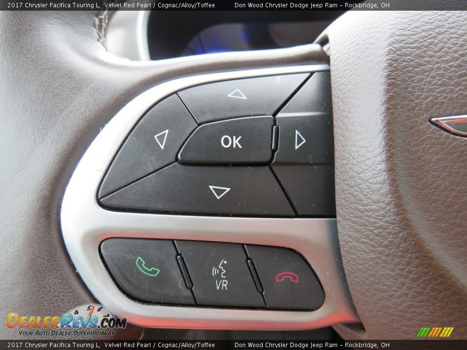 2017 Chrysler Pacifica Touring L Velvet Red Pearl / Cognac/Alloy/Toffee Photo #26