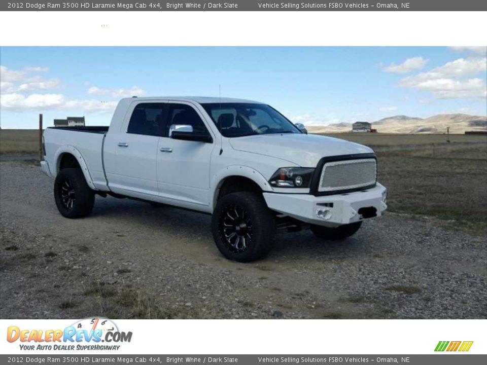 2012 Dodge Ram 3500 HD Laramie Mega Cab 4x4 Bright White / Dark Slate Photo #1