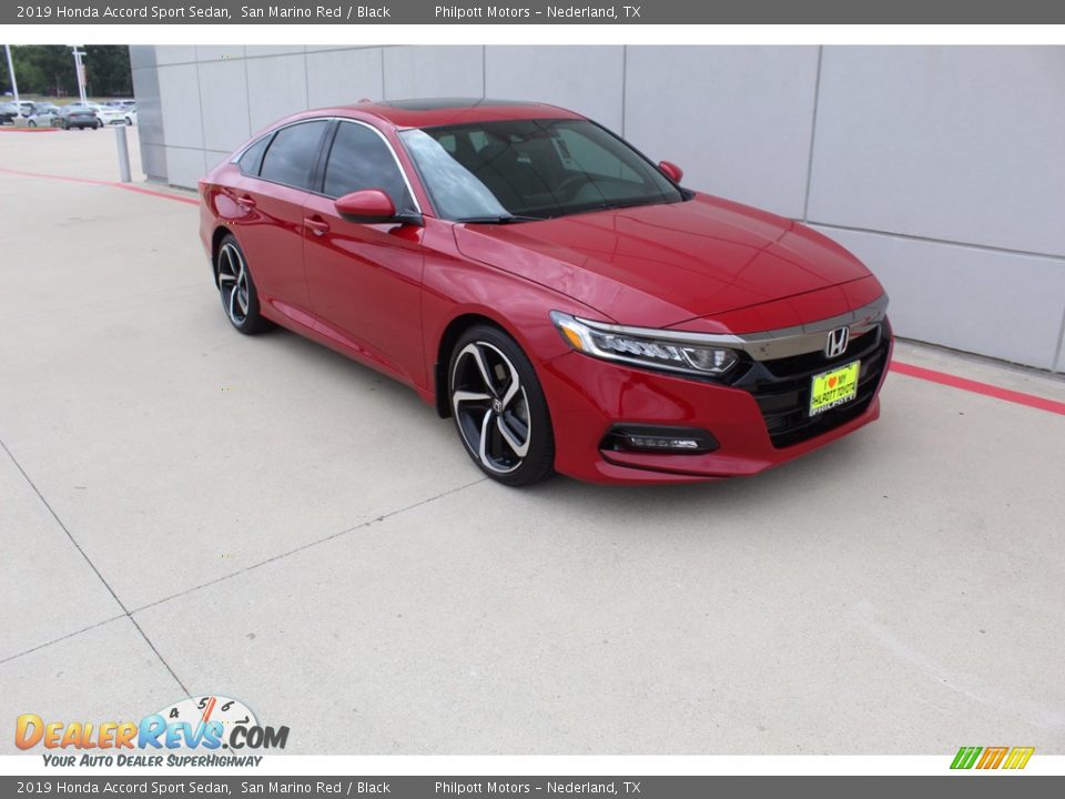 2019 Honda Accord Sport Sedan San Marino Red / Black Photo #2