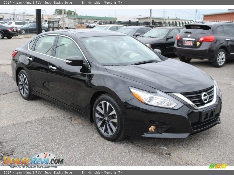 2017 Nissan Altima 2.5 SV Super Black / Beige Photo #7