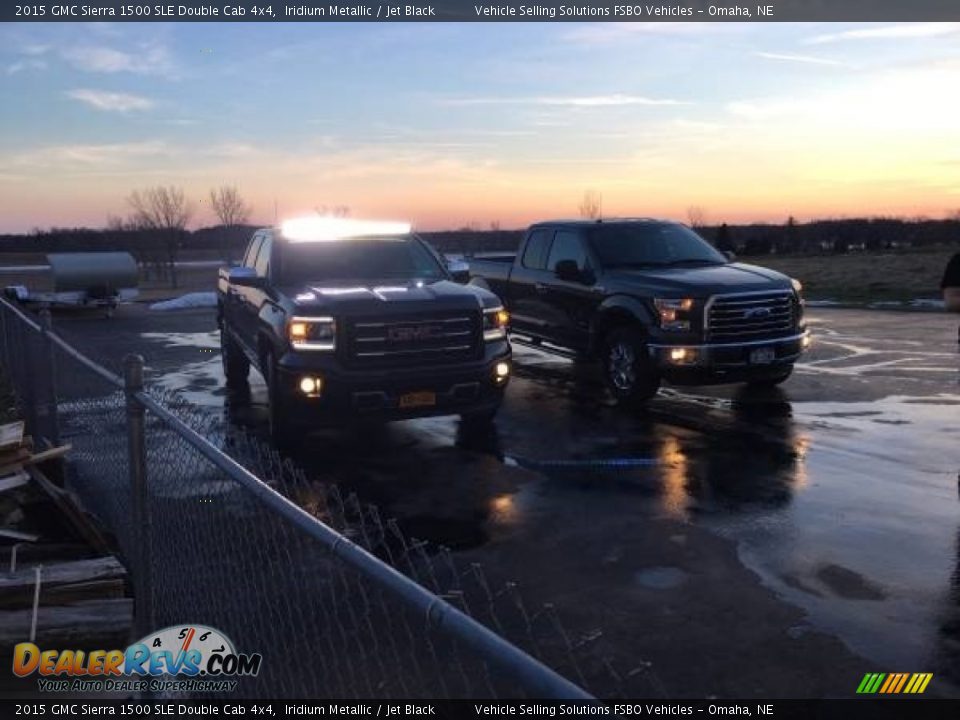 2015 GMC Sierra 1500 SLE Double Cab 4x4 Iridium Metallic / Jet Black Photo #1