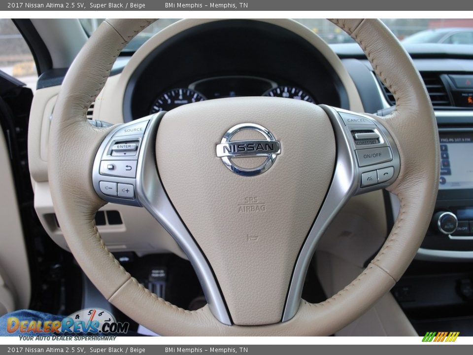 2017 Nissan Altima 2.5 SV Super Black / Beige Photo #12