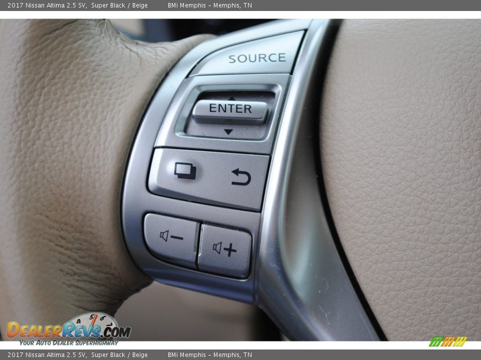 2017 Nissan Altima 2.5 SV Super Black / Beige Photo #13