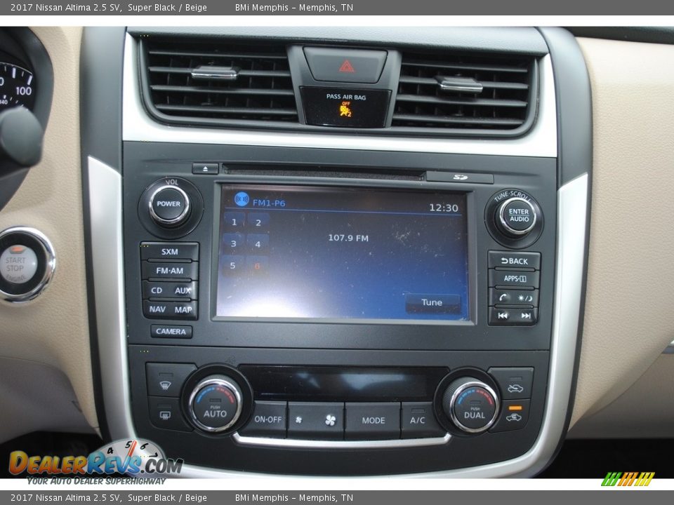 2017 Nissan Altima 2.5 SV Super Black / Beige Photo #15