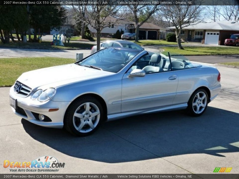 2007 Mercedes-Benz CLK 550 Cabriolet Diamond Silver Metallic / Ash Photo #1