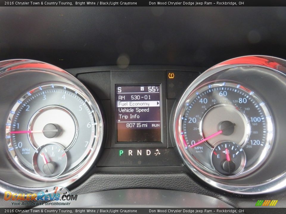 2016 Chrysler Town & Country Touring Bright White / Black/Light Graystone Photo #22