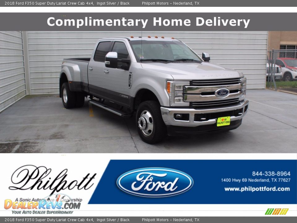 2018 Ford F350 Super Duty Lariat Crew Cab 4x4 Ingot Silver / Black Photo #1