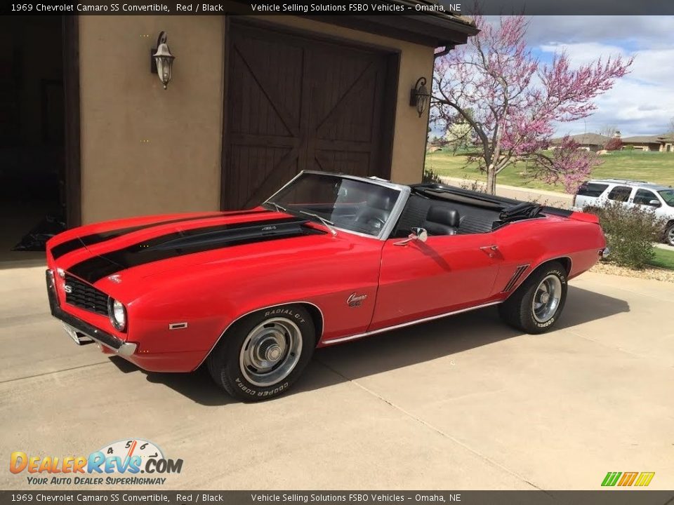 1969 Chevrolet Camaro SS Convertible Red / Black Photo #1