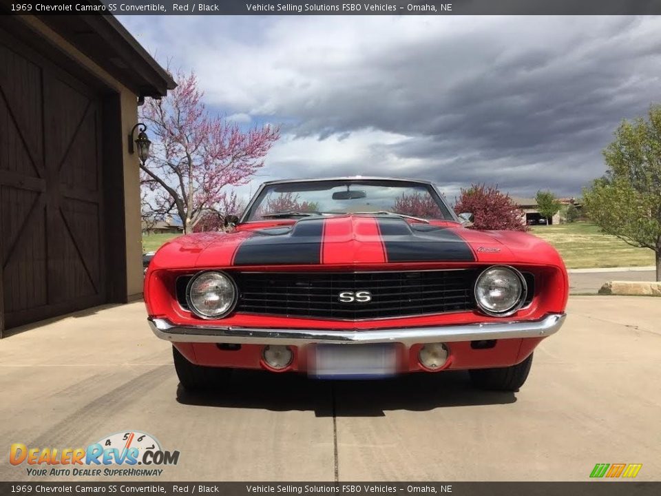 1969 Chevrolet Camaro SS Convertible Red / Black Photo #3