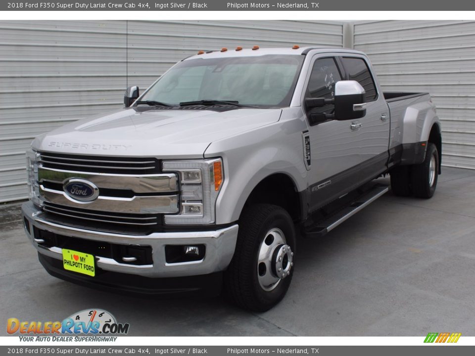 2018 Ford F350 Super Duty Lariat Crew Cab 4x4 Ingot Silver / Black Photo #4