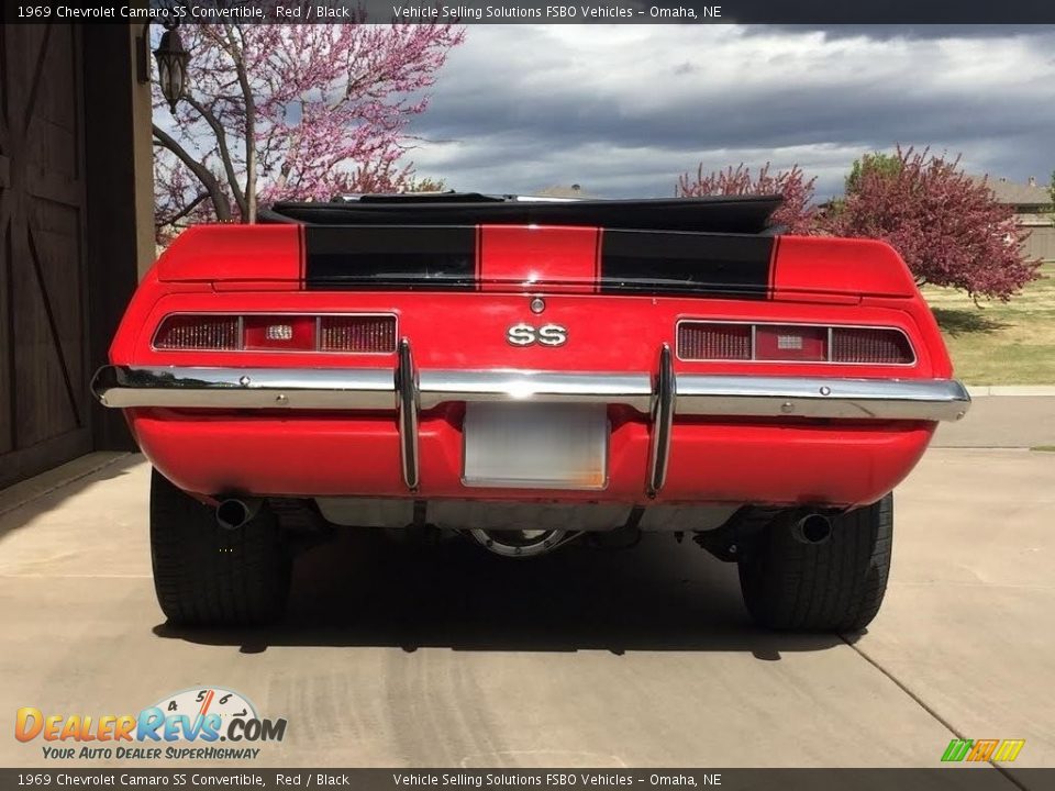 1969 Chevrolet Camaro SS Convertible Red / Black Photo #4