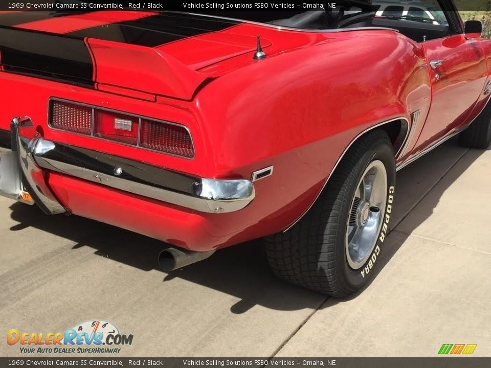 1969 Chevrolet Camaro SS Convertible Red / Black Photo #7