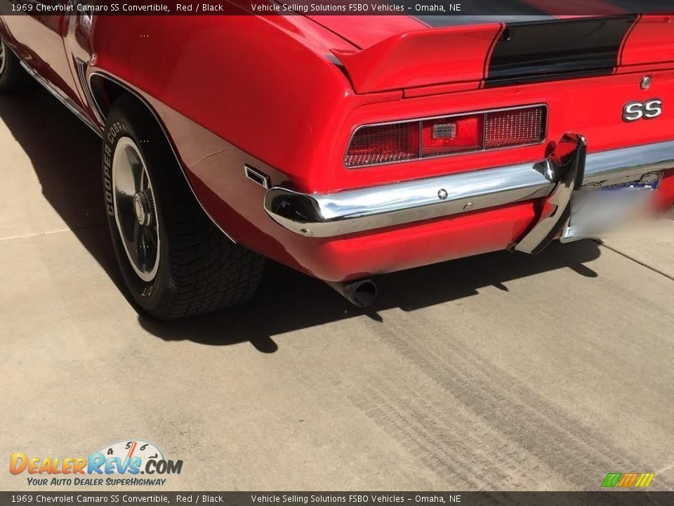 1969 Chevrolet Camaro SS Convertible Red / Black Photo #9