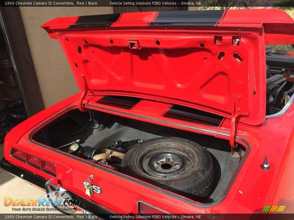 1969 Chevrolet Camaro SS Convertible Red / Black Photo #10