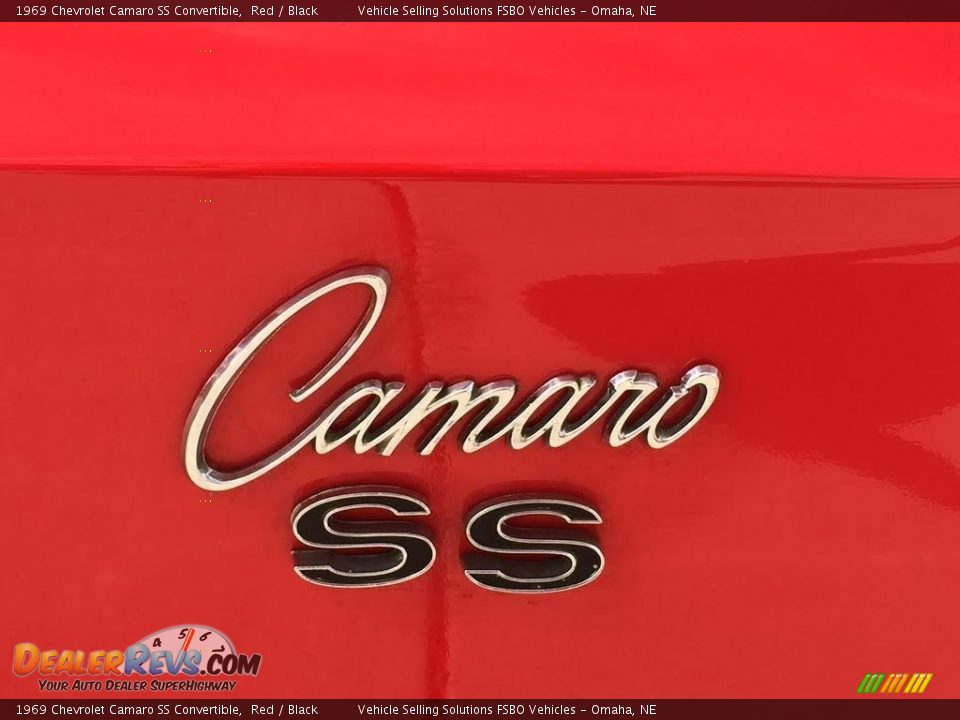 1969 Chevrolet Camaro SS Convertible Red / Black Photo #13