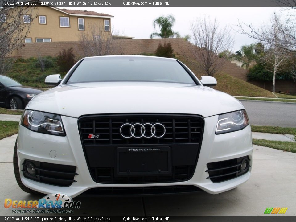 2012 Audi S4 3.0T quattro Sedan Ibis White / Black/Black Photo #2