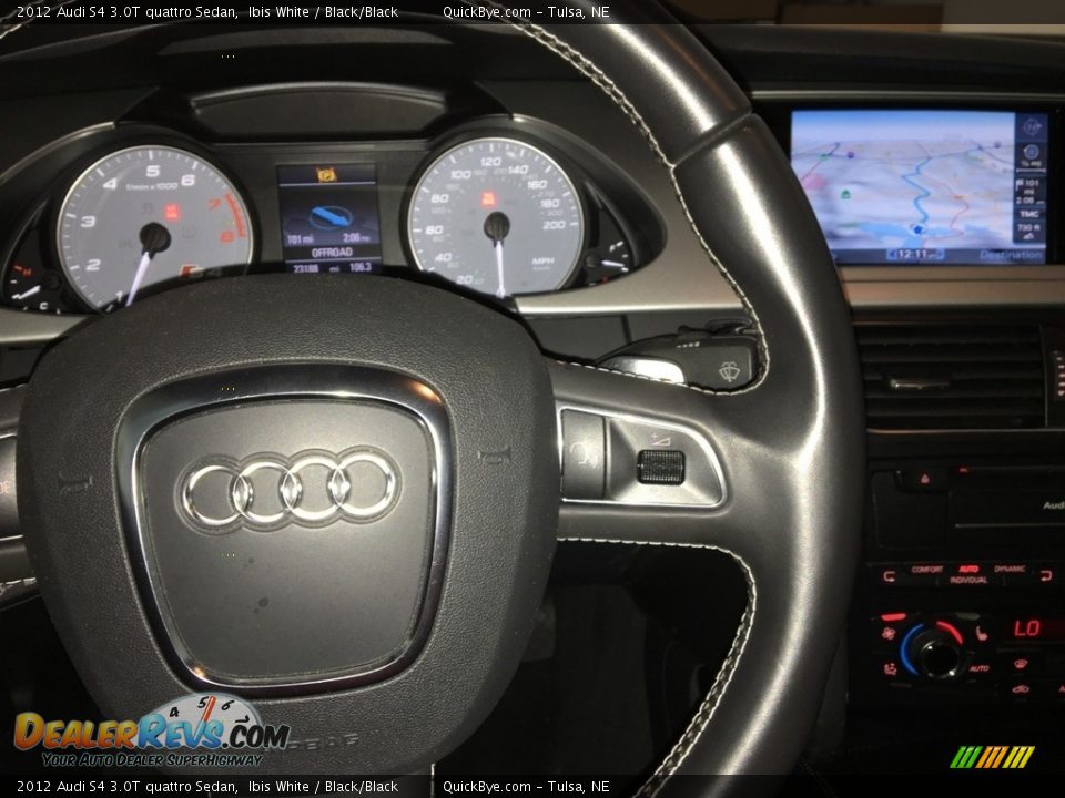 2012 Audi S4 3.0T quattro Sedan Ibis White / Black/Black Photo #8