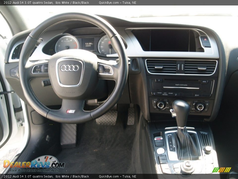 2012 Audi S4 3.0T quattro Sedan Ibis White / Black/Black Photo #9