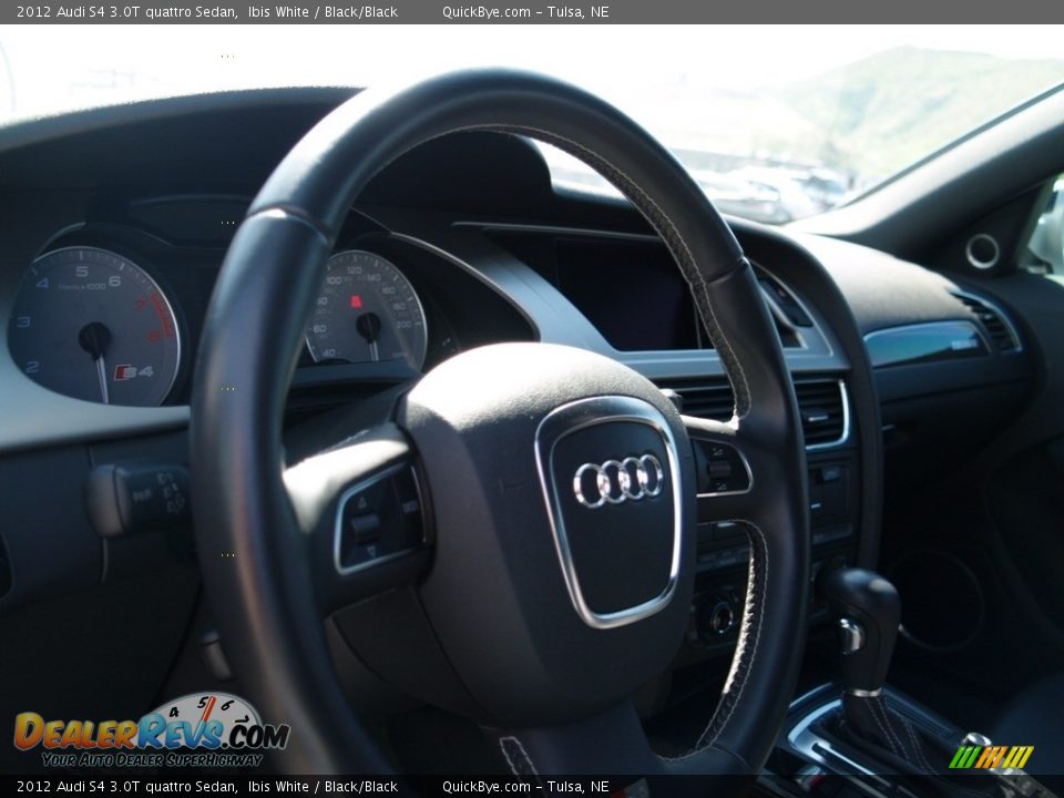 2012 Audi S4 3.0T quattro Sedan Ibis White / Black/Black Photo #10