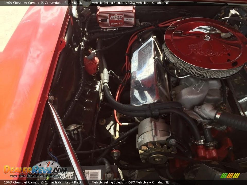 1969 Chevrolet Camaro SS Convertible Red / Black Photo #29