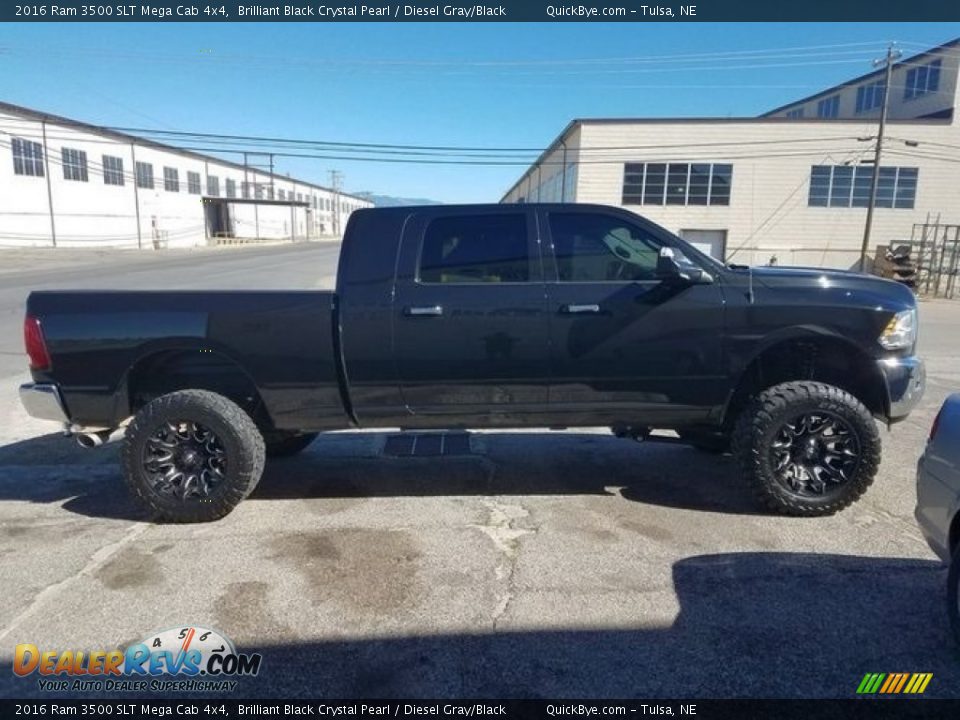 Brilliant Black Crystal Pearl 2016 Ram 3500 SLT Mega Cab 4x4 Photo #2