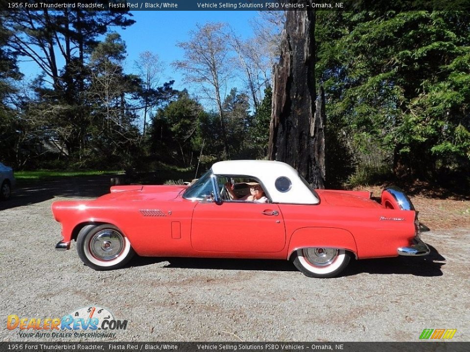 1956 Ford Thunderbird Roadster Fiesta Red / Black/White Photo #1