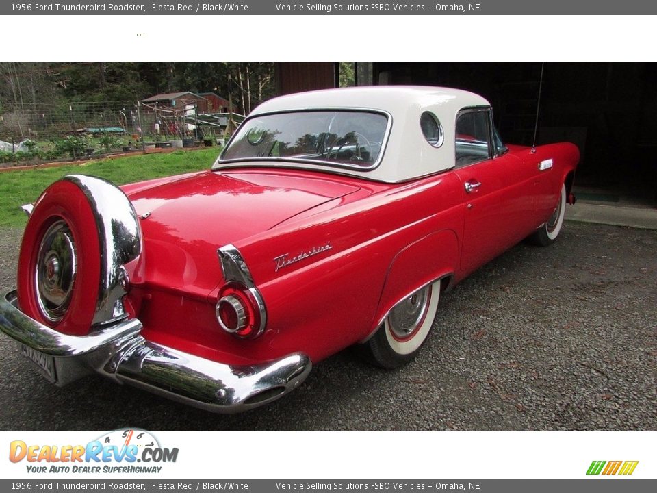 1956 Ford Thunderbird Roadster Fiesta Red / Black/White Photo #3