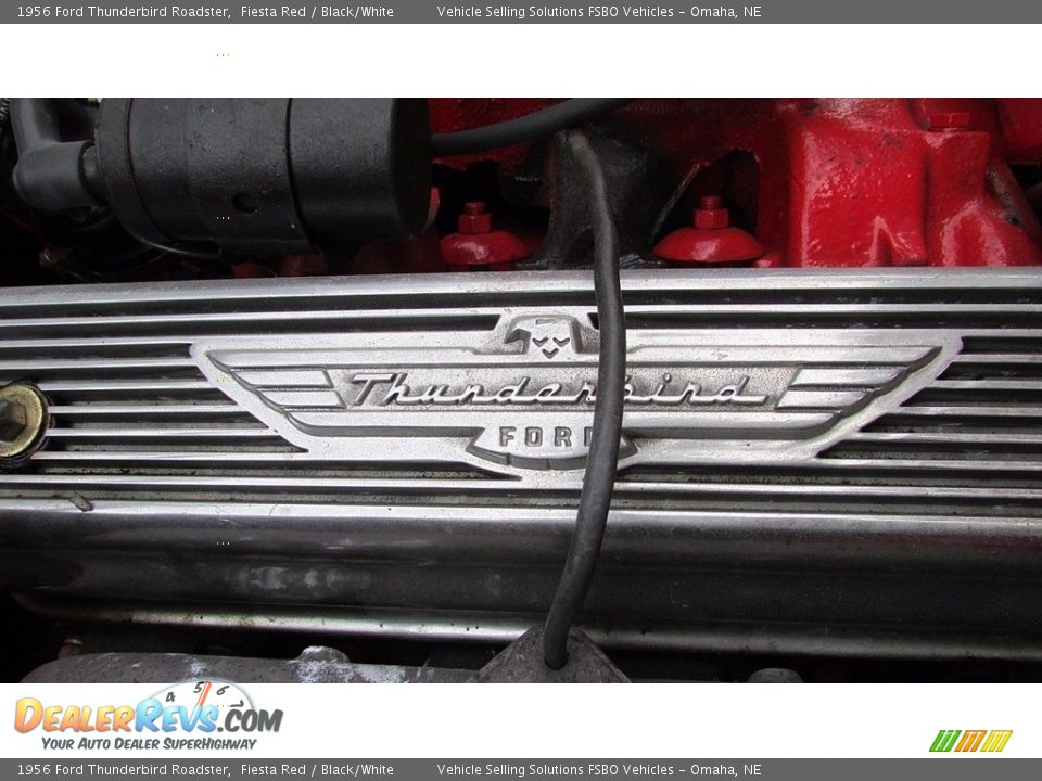 1956 Ford Thunderbird Roadster Fiesta Red / Black/White Photo #9