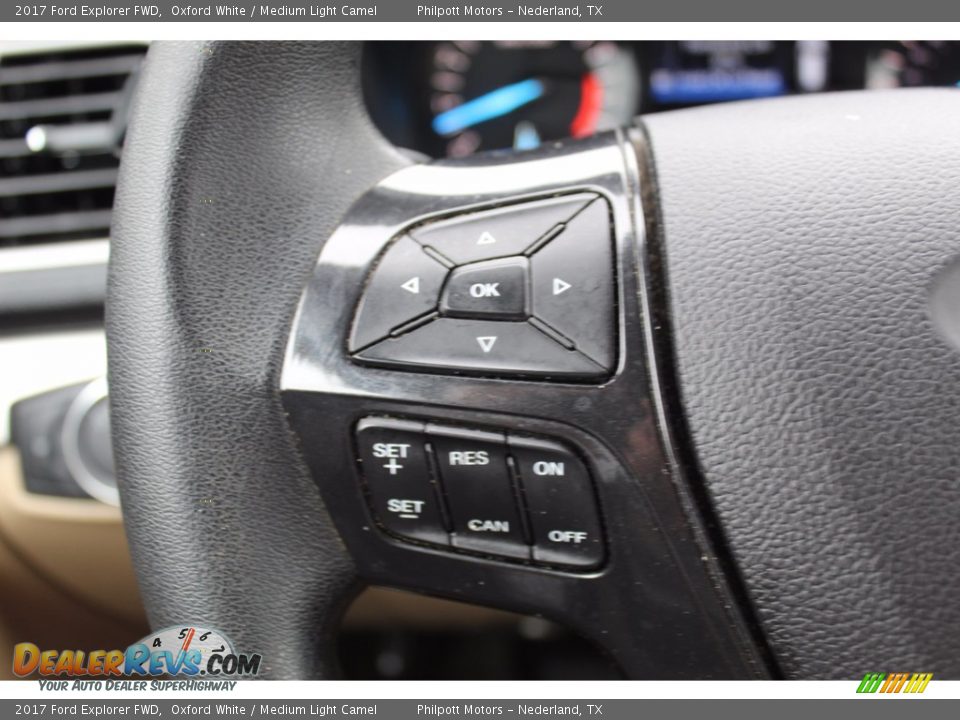 2017 Ford Explorer FWD Oxford White / Medium Light Camel Photo #15
