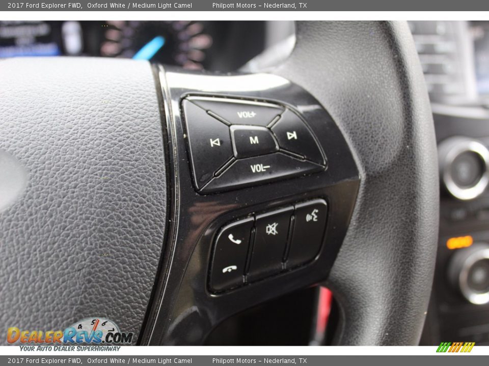 2017 Ford Explorer FWD Oxford White / Medium Light Camel Photo #16