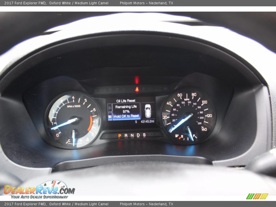 2017 Ford Explorer FWD Oxford White / Medium Light Camel Photo #17