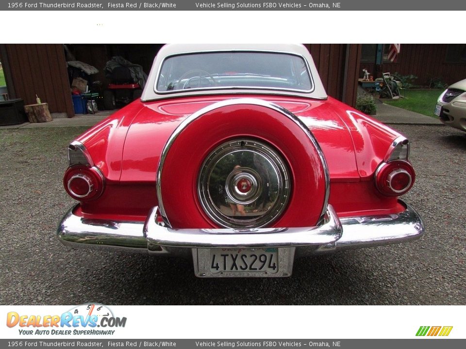 1956 Ford Thunderbird Roadster Fiesta Red / Black/White Photo #15