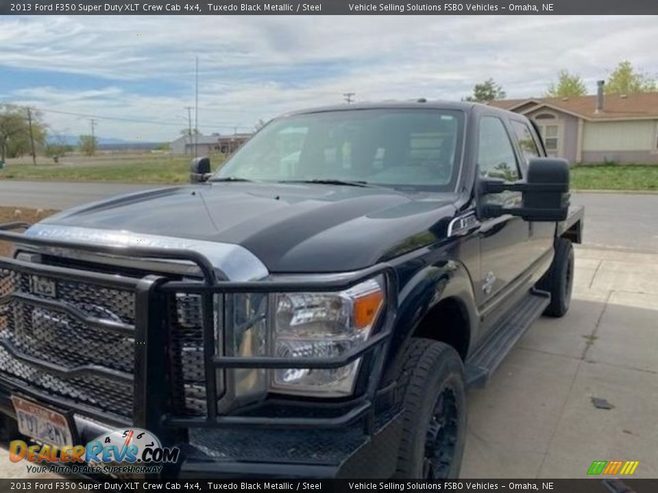 2013 Ford F350 Super Duty XLT Crew Cab 4x4 Tuxedo Black Metallic / Steel Photo #1