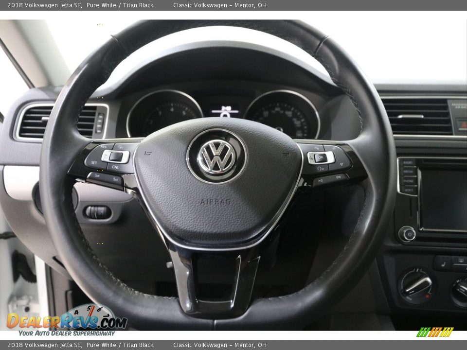 2018 Volkswagen Jetta SE Pure White / Titan Black Photo #7