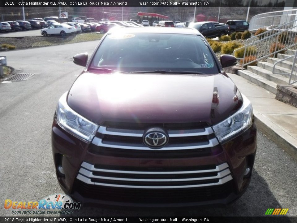 2018 Toyota Highlander XLE AWD Ooh La La Rouge Mica / Almond Photo #5
