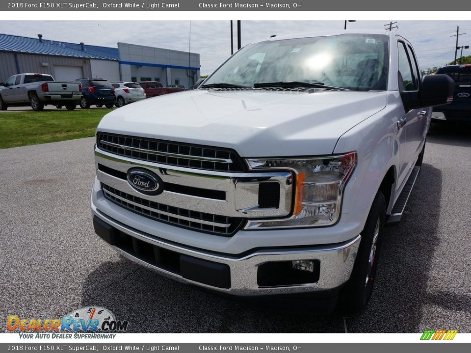 2018 Ford F150 XLT SuperCab Oxford White / Light Camel Photo #1