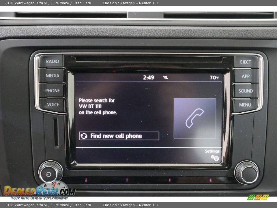 2018 Volkswagen Jetta SE Pure White / Titan Black Photo #11