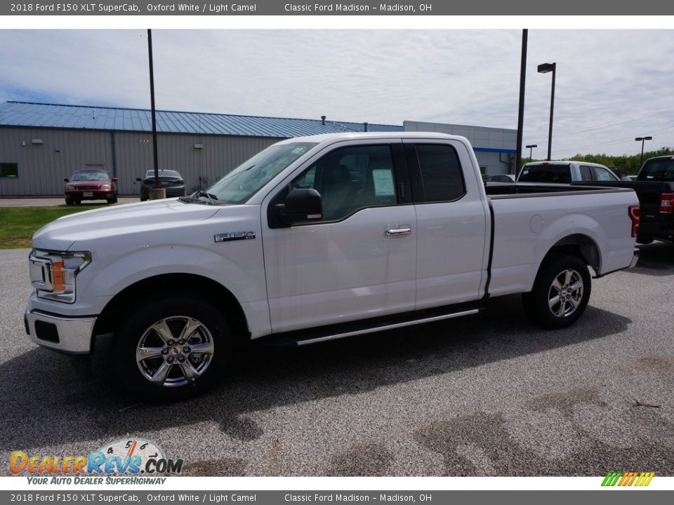 2018 Ford F150 XLT SuperCab Oxford White / Light Camel Photo #2