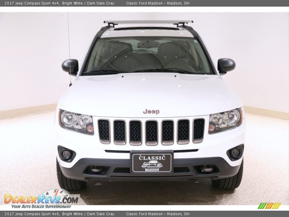 2017 Jeep Compass Sport 4x4 Bright White / Dark Slate Gray Photo #2