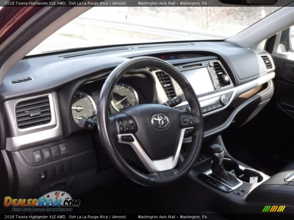 2018 Toyota Highlander XLE AWD Ooh La La Rouge Mica / Almond Photo #13