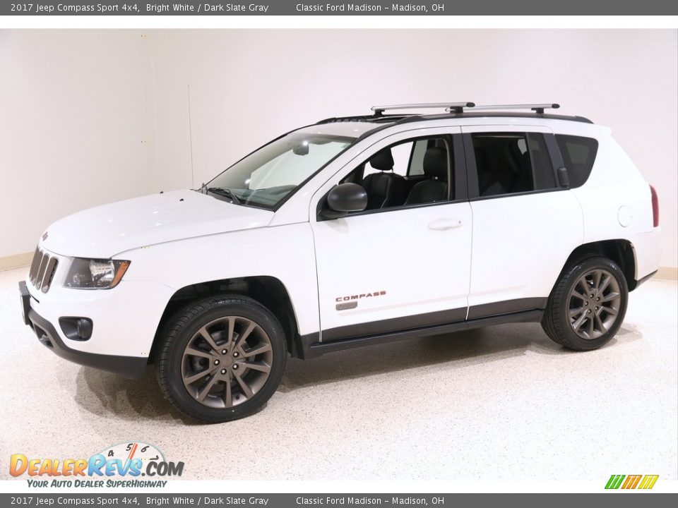 2017 Jeep Compass Sport 4x4 Bright White / Dark Slate Gray Photo #3