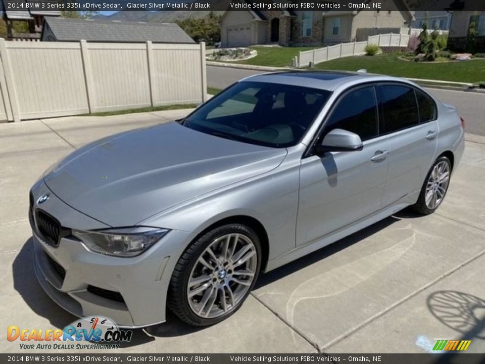 2014 BMW 3 Series 335i xDrive Sedan Glacier Silver Metallic / Black Photo #1