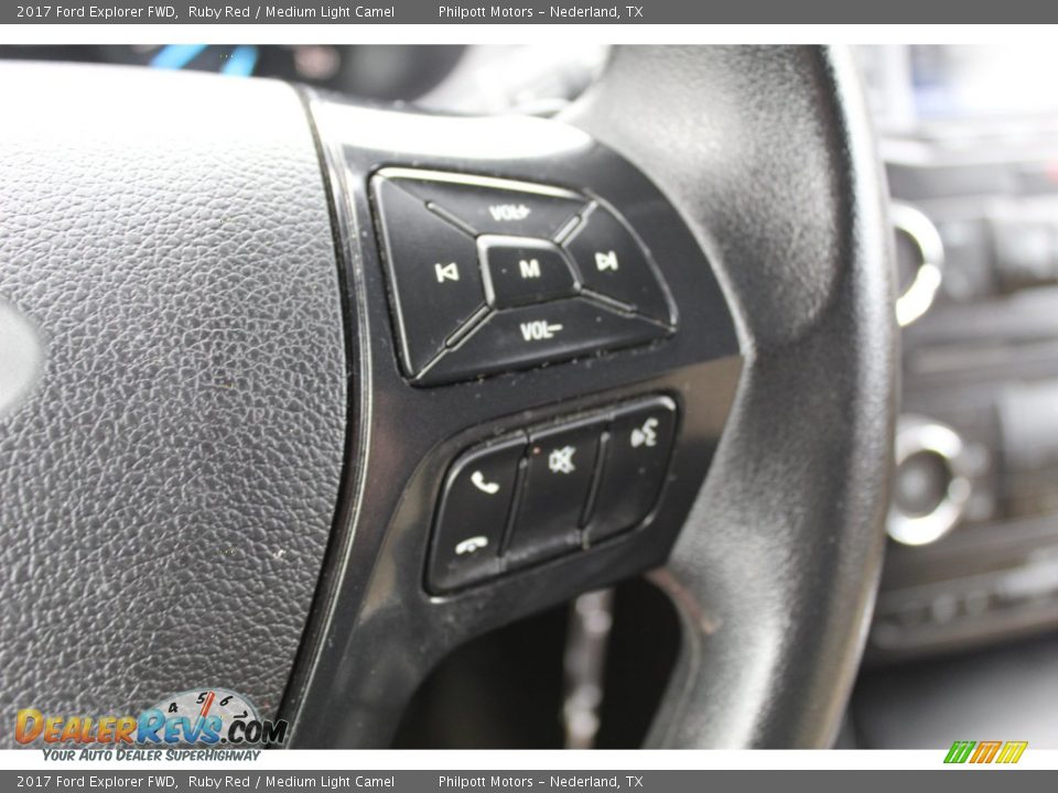 2017 Ford Explorer FWD Ruby Red / Medium Light Camel Photo #17