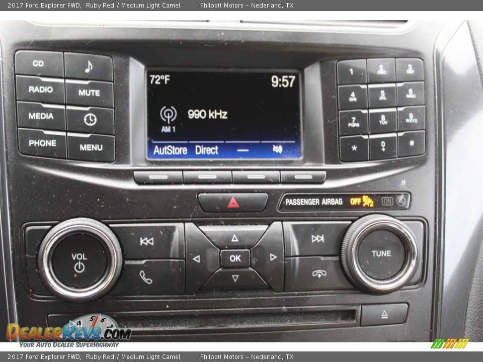 2017 Ford Explorer FWD Ruby Red / Medium Light Camel Photo #20